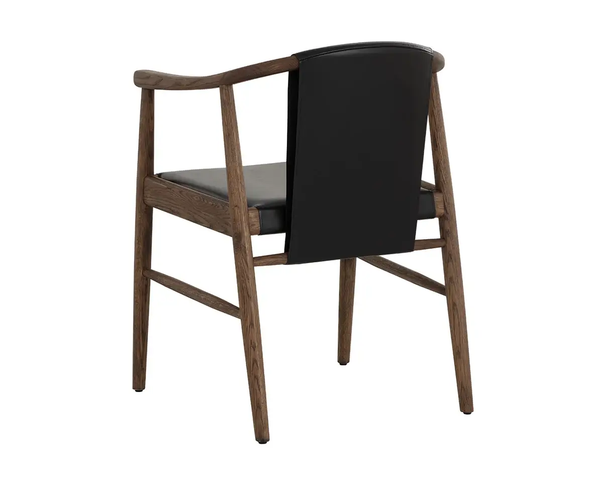 SUNPAN ARAN DINING ARMCHAIR - ONYX LEATHER 111987 montreal