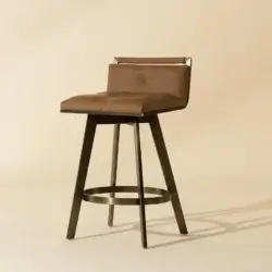 SUNPAN ARIZONA SWIVEL COUNTER STOOL - MILLIKEN COGNAC 112207 belleville