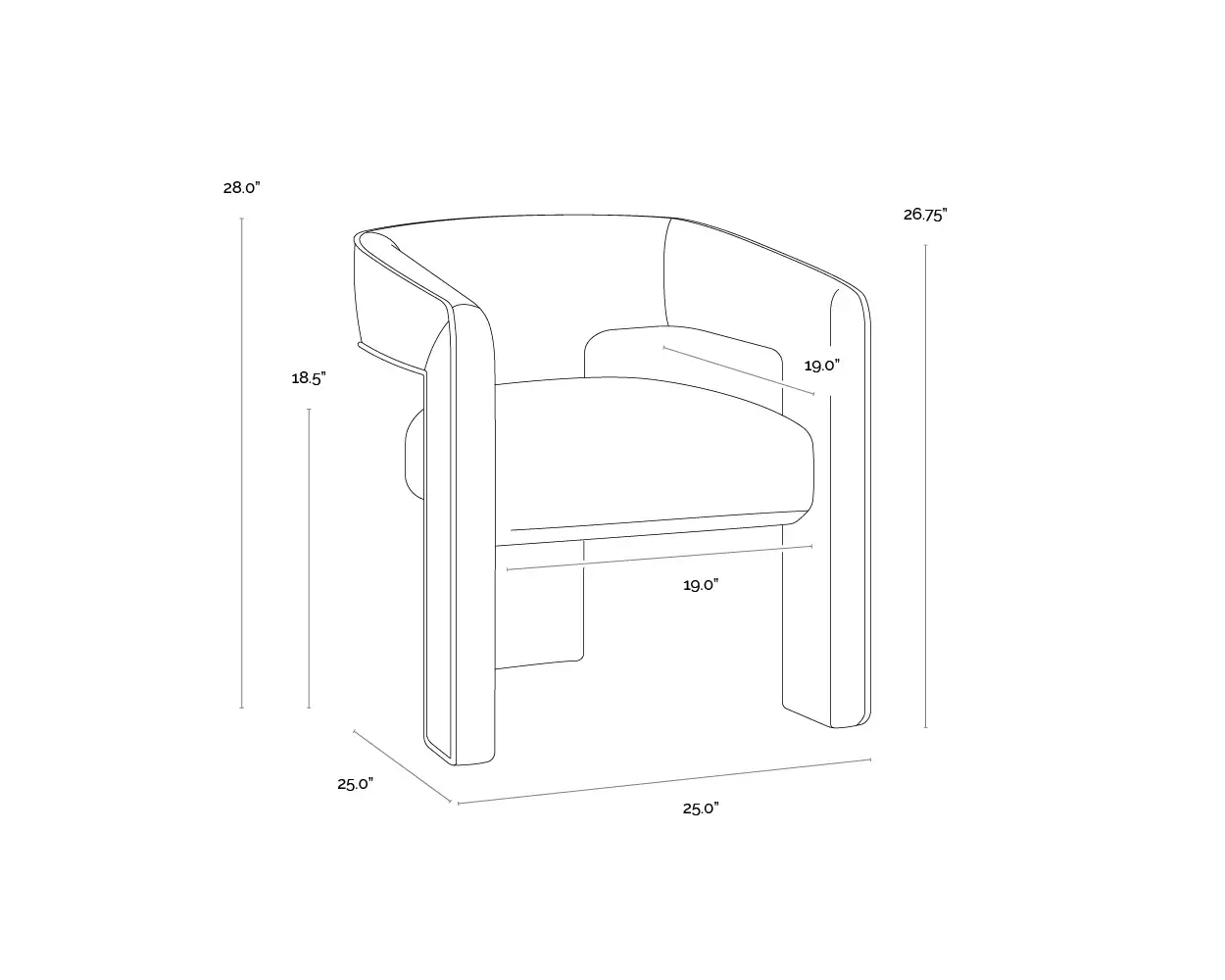 SUNPAN KRASNER DINING ARMCHAIR - RHAPSODY SAND 109718 - Image 7