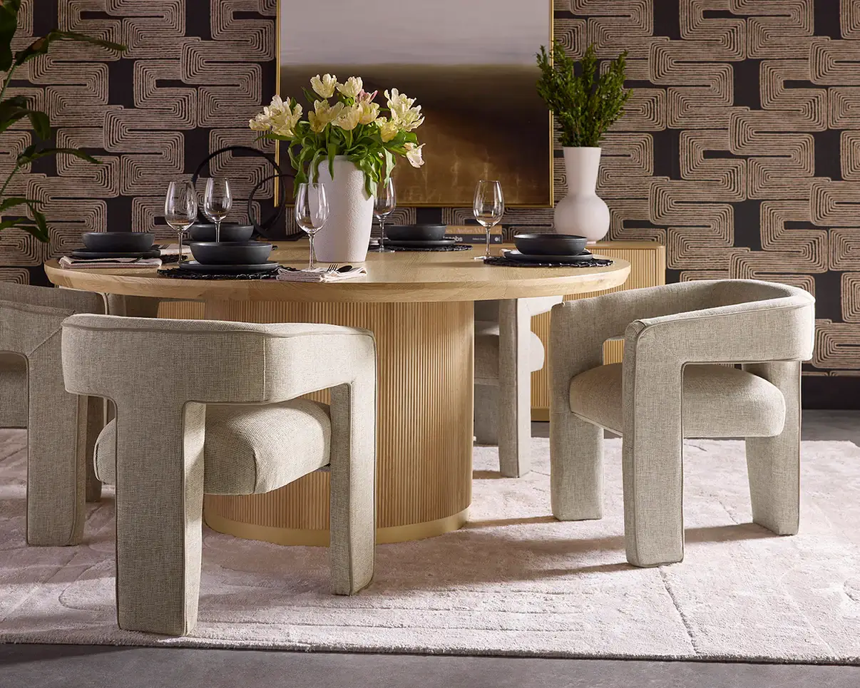 SUNPAN KRASNER DINING ARMCHAIR - RHAPSODY SAND 109718 - Image 6