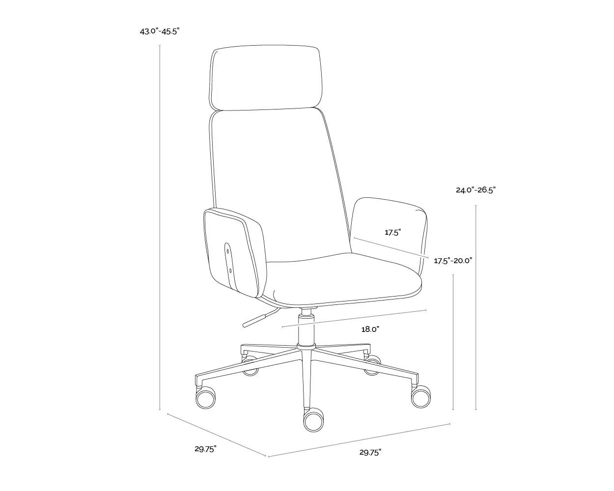 SUNPAN KALEV OFFICE CHAIR - NOAH MEADOW 112383-aurora