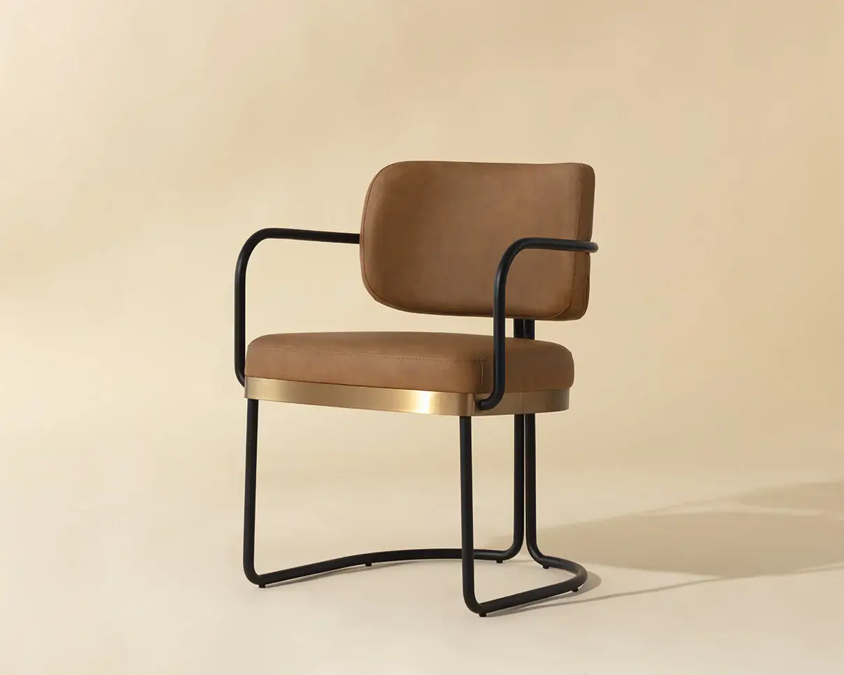 SUNPAN JALEN DINING ARMCHAIR - MILLIKEN COGNAC 111699 newmarket
