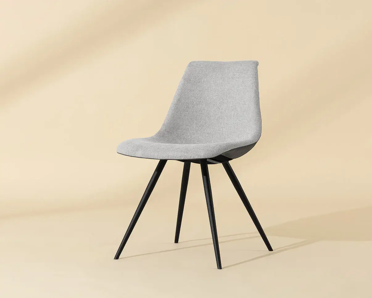 SUNPAN LIPA DINING CHAIR - BLACK- BELFAST HEATHER GREY 112263 belleville