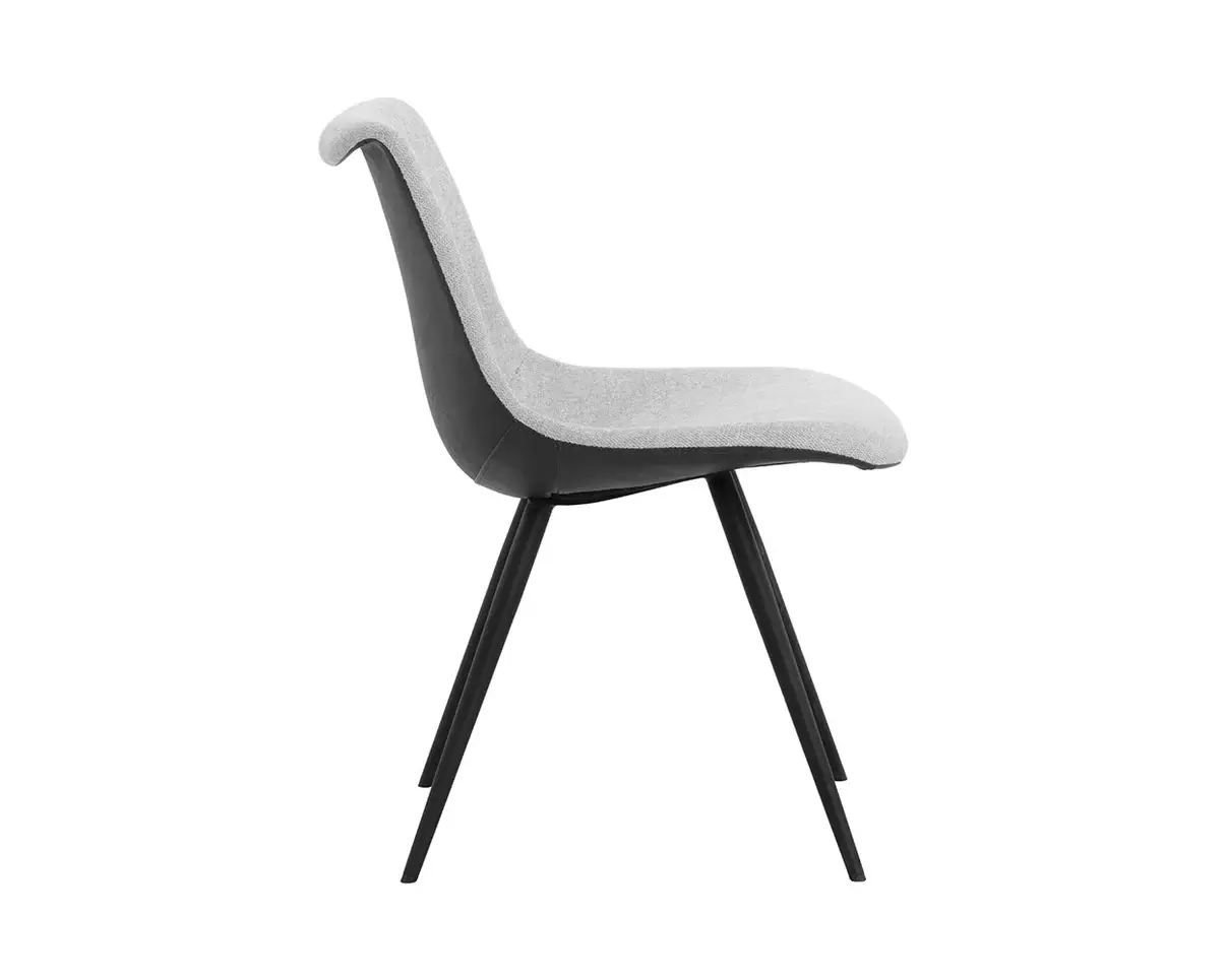 SUNPAN LIPA DINING CHAIR - BLACK- BELFAST HEATHER GREY 112263 belleville
