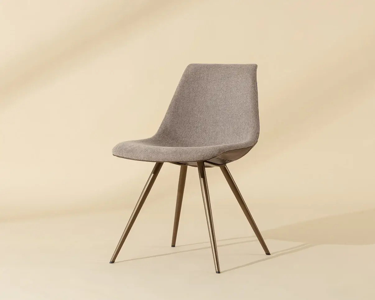SUNPAN LIPA DINING CHAIR - ANTIQUE BRONZE - BELFAST OYSTER SHELL 112265 kitchener