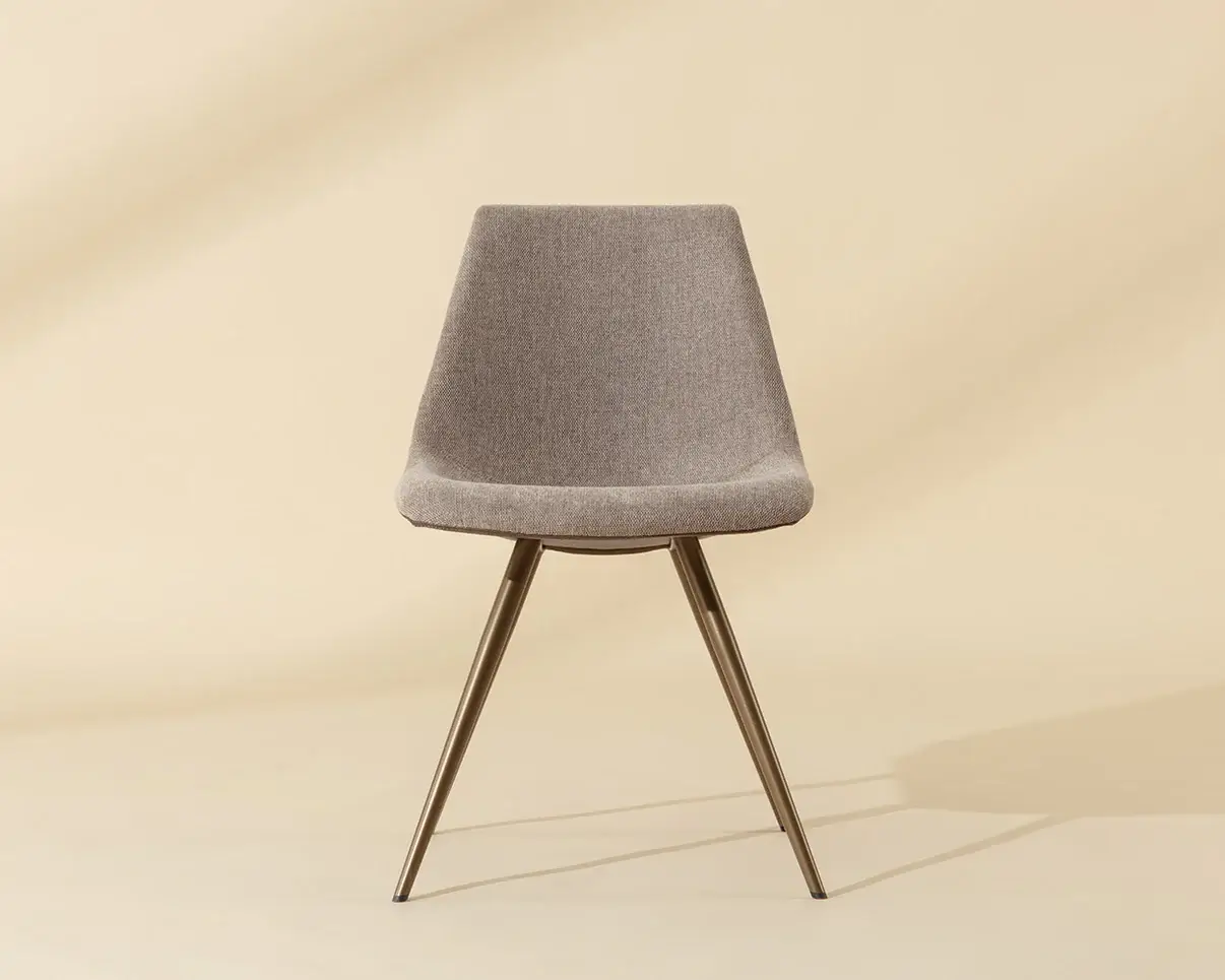 SUNPAN LIPA DINING CHAIR - ANTIQUE BRONZE - BELFAST OYSTER SHELL 112265 kitchener