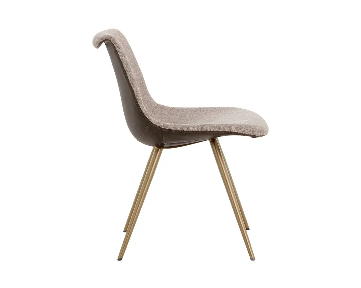 SUNPAN LIPA DINING CHAIR - ANTIQUE BRONZE - BELFAST OYSTER SHELL 112265 kitchener