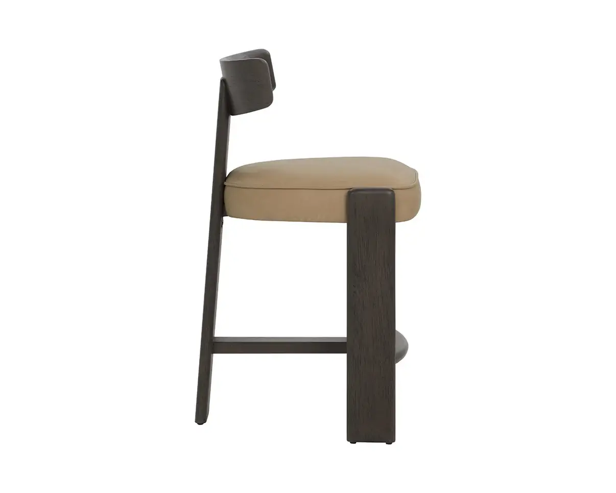 SUNPAN HORTON COUNTER STOOL - DARK BROWN - SAHARA SAND LEATHER 112395 edmonton