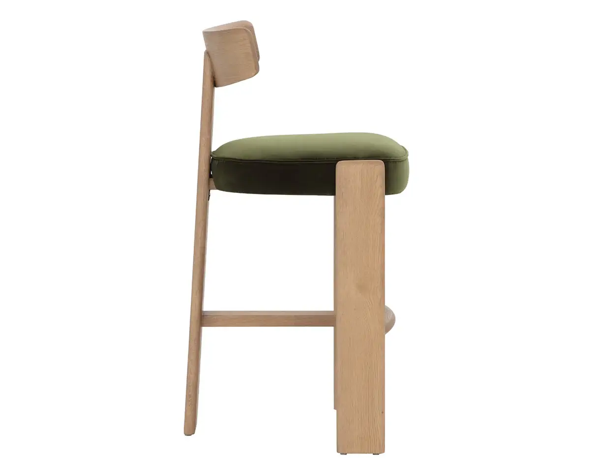 SUNPAN HORTON BARSTOOL - RUSTIC OAK - FOREST GREEN 112396 perth