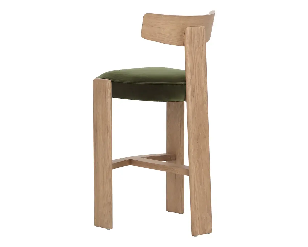 SUNPAN HORTON BARSTOOL - RUSTIC OAK - FOREST GREEN 112396 perth