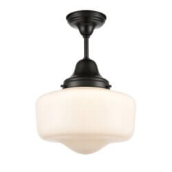 DVI LIGHTING SCHOOLHOUSE SEMI FLUSH MOUNT EBONY DVP7511EB burlington