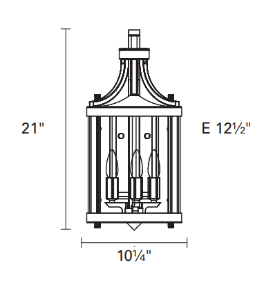 DVI LIGHTING NIAGARA 3LT WALL MOUNT DVP4471HB-CL montreal