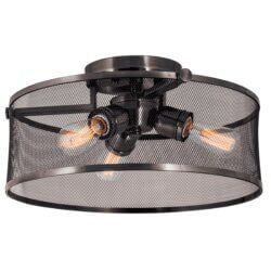 DVI LIGHTING GASTOWN MEDIUM 3 LT SEMI-FLUSH MOUNT DVP15712GR-N sarnia
