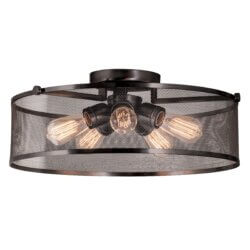 DVI LIGHTING GASTOWN LARGE 5 LT SEMI-FLUSH MOUNT DVP15718GR-N bracebridge