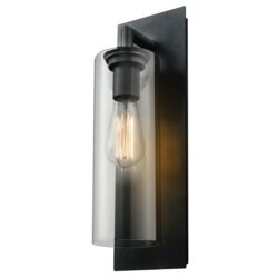 DVI LIGHTING BARKER OUTDOOR SCONCE DVP24772BK-CL kingston