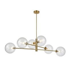 DVI LIGHTING COURCELETTE 6 LT LINEAR VENETIAN BRASS DVP27002VBR-CL burlington