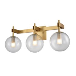 DVI LIGHTING COURCELETTE 3 LT VANITY VENETIAN BRASS DVP27043VBR-CL nobleton