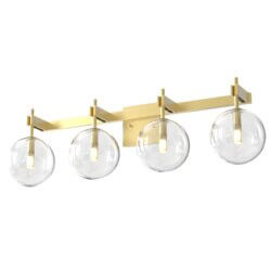 DVI LIGHTING COURCELETTE 4 LT VANITY VENETIAN BRASS DVP27044VBR-CL godridge