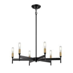 DVI LIGHTING CAMBRAI 6 LT CHANDELIER EBONY DVP27327MF+EB waterloo