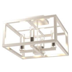 DVI LIGHTING SAMBRE 4 LT SEMI-FLUSH MOUNT BUFFED NICKEL DVP28112MF+BN-CL toronto