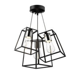 DVI LIGHTING CAPE BRETON 3 LT SEMI-FLUSH EBONY DVP29011MF+EB edmonton