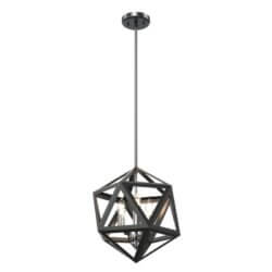 DVI LIGHTING POLYGON 3 LT PENDANT SATIN NICKEL DVP29520SN/GR king city