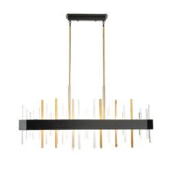 DVI LIGHTING CRYSTAL BOULEVARD LINEAR VENETIAN BRASS DVP30302VBR+GR-CRY uxbridge
