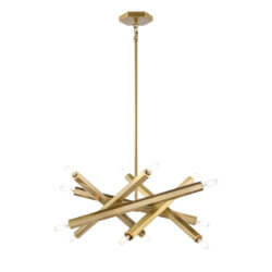 DVI LIGHTING KESTREL 12 LT PENDANT BRASS DVP30649BR vaughan