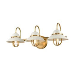 DVI LIGHTING PEGGY'S COVE 3 LT VANITY VENETIAN BRASS DVP31043MW+VBR port elgin