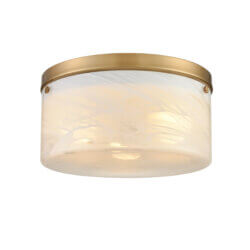 DVI LIGHTING BESSEMER 12" FLUSH MOUNT BRASS DVP32128BR-MS port elgin