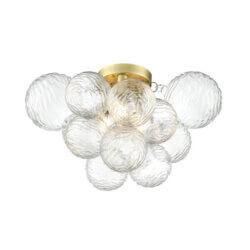 DVI LIGHTING COMET FLUSH MOUNT PAINTED SATIN BRASS DVP32812PSB-WVC montreal
