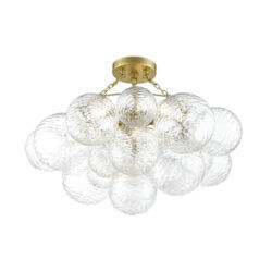 DVI LIGHTING COMET SEMI-FLUSH MOUNT PAINTED SATIN BRASS DVP32813PSB-WVC ottawa