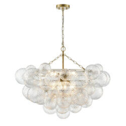 DVI LIGHTING COMET 6 LT CHANDELIER PAINTED SATIN BRASS DVP32829PSB-WVC caledon