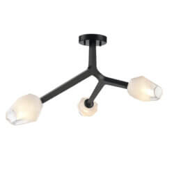 DVI LIGHTING JAVELIN 3 LT SEMI-FLUSH MOUNT EBONY DVP33211EB-ICE vancouver
