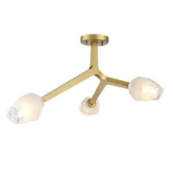 DVI LIGHTING JAVELIN 3 LT SEMI-FLUSH MOUNT GOLD DVP33211GLD-ICE calgary