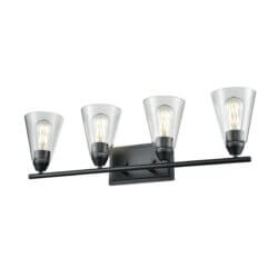 DVI LIGHTING LOUISBOURG 4 LT VANITY EBONY DVP34344EB-CL kitchener