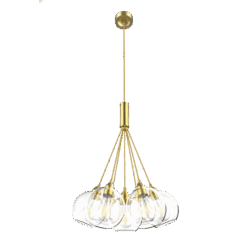 DVI LIGHTING ANDROMEDA CLUSTER PENDANT BRASS DVP34737BR-CL brockville