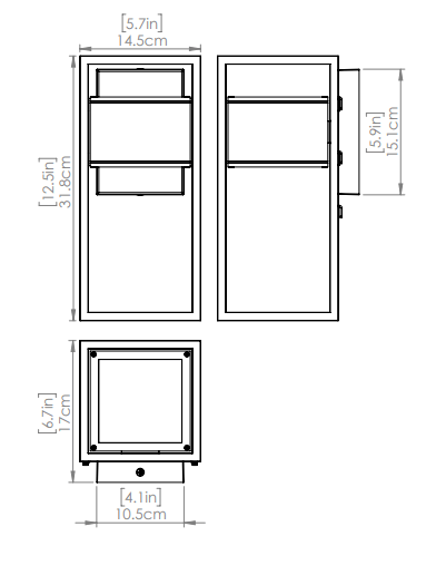 DVI LIGHTING STARLINE SMALL SCONCE OUTDOOR DVP22171BK-OP belleville