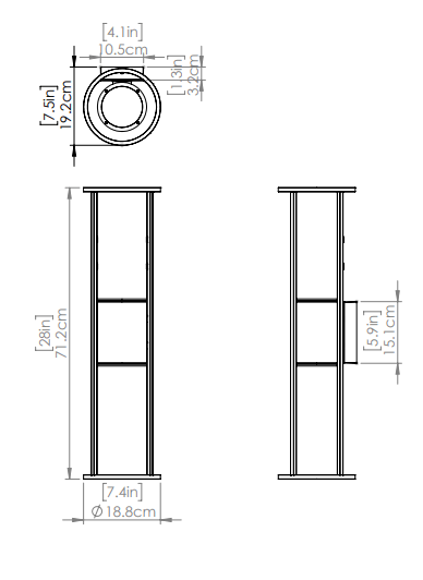DVI LIGHTING STARLINE 28" SCONCE OUTDOOR DVP22183BK huntsville