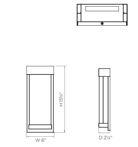 DVI LIGHTING NIEUPORT LED MEDIUM SCONCE OUTDOOR DVP23973BK-SDY stoney creek