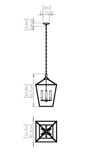 DVI LIGHTING LUNDY'S LANE OUTDOOR 6 LT PENDANT DVP30177BK-OP kingston