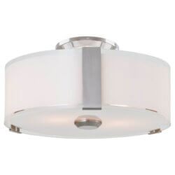 DVI LIGHTING ZURICH 3 LT FLUSH MOUNT SATIN NICKEL DVP14532SN-SSOP burlington