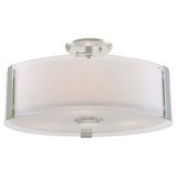 DVI LIGHTING ZURICH 3 LT SEMI-FLUSH MOUNT SATIN NICKEL DVP14512SN-SSOP caledon