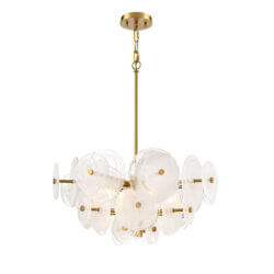 DVI LIGHTING CAROUSEL 6 LT PENDANT BRASS DVP36505BR-MS kleinburg