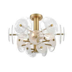DVI LIGHTING CAROUSEL 4 LT SEMI-FLUSH MOUNT BRASS DVP36513BR-MS king city