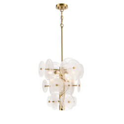 DVI LIGHTING CAROUSEL 8 LT PENDANT BRASS DVP36520BR-MS aurora
