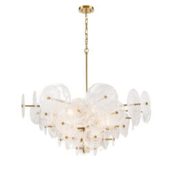 DVI LIGHTING CAROUSEL 6 LT CHANDELIER BRASS DVP36526BR-MS bracebridge