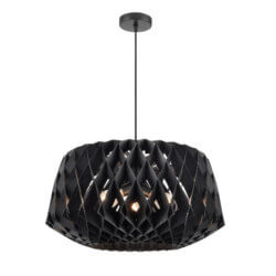 DVI LIGHTING LAC ST-JEAN 3 LT PENDANT DVP36724BK-BW port elgin