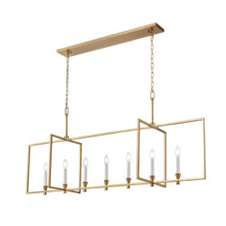 DVI LIGHTING CARISBROOKE 7 LT LINEAR BRASS DVP37104BR perth