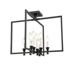DVI LIGHTING CARISBROOKE 8 LT SEMI-FLUSH MOUNT EBONY DVP37112EB calgary